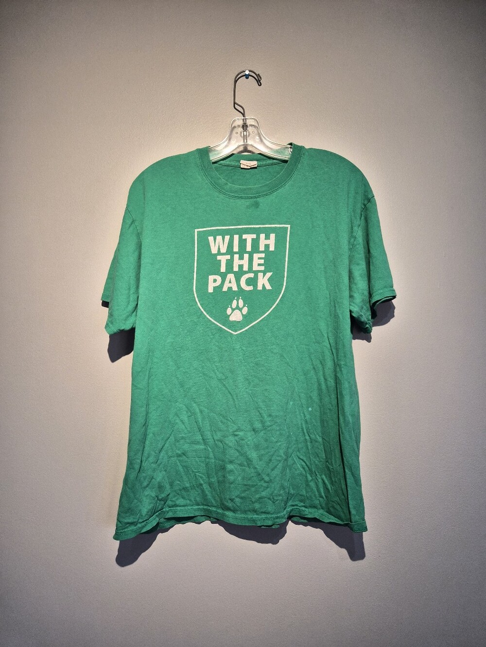 Vintage Green With The Pack Graphic T-Shirt | Size Large